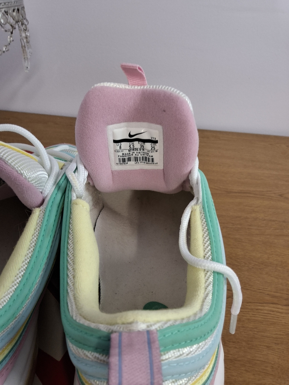 Womens Nike Air Max 97 Easter/Pastel Colors Multicolor Low Top Lace-up Size 8 - Picture 6 of 10